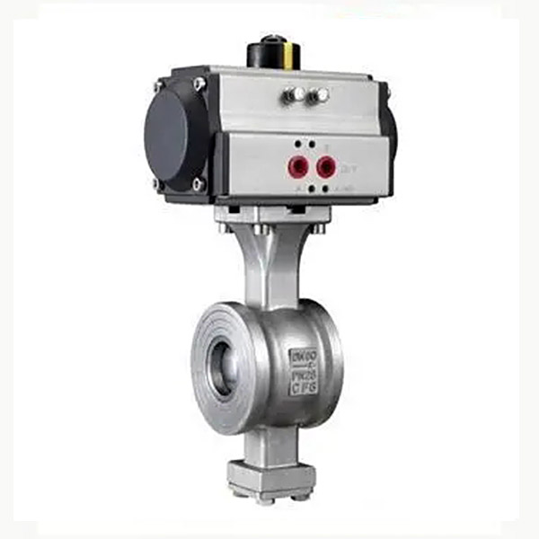 气动对夹V型球阀