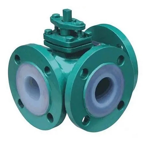 衬氟L型三通球阀